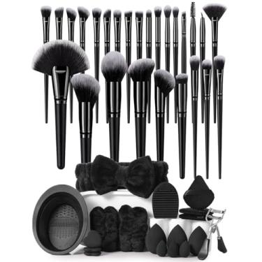 Imagem de Pincéis de maquiagem, kit de maquiagem multifuncional com 44 pincéis de maquiagem, conjunto de pincéis de maquiagem (conjunto de 44 peças)