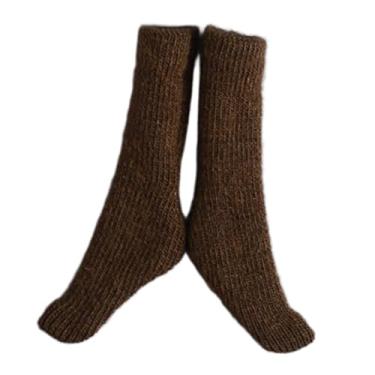 Imagem de Dynwave Meias em escala 1/12, meias de cano alto casuais, estilosas e modernas para bonecas de 15 cm (6 polegadas), acessório para fantasias e roupas, Marrom