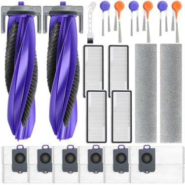 Imagem de Bluevisk Pacote com 21 peças de acessórios de substituição para peças de reposição Narwal Flow compatíveis com peças de vácuo robótico Narwal Flow com 2 escovas de rolo, 2 esfregões, 4 HEAP, 6 sacos