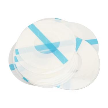 Imagem de Ymiko Capa Transparente Impermeável do Sensor de 20 Pacotes Com Listra Azul, Etiquetas Adesivas Redondas Proteção de 9cm para Equipamentos Sensíveis