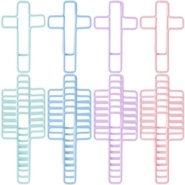 Imagem de YALOJE 32pcs Mini Cross Shape Paper Clips, 4 Colors Cross Fancy Paperclips, Cute Metal Bookmarks, Decorative Paper Clamps Holders for Document, Office, Home, Church