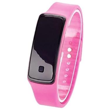 Imagem de ZJchao Relógio Esportivo Digital LED Relógio de Pulso Eletrônico Com Pulseira de Silicone Termômetro Alarme Data Luz Noturna para Homens Mulheres Atividades Ao Ar Livre Caixa (Rosa)