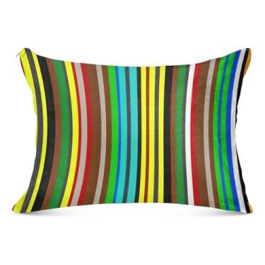 Imagem de Capas de travesseiro chiques coloridas de flanela decorativas para travesseiro padrão Queen King capa de travesseiro de corpo fofo macio, tamanho Queen, 50,8 cm x 76,2 cm