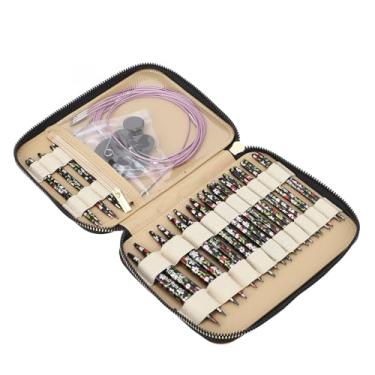 Imagem de Generic Agulhas Circulares para Impressão de Alumínio Removível Conjunto de Agulhas de tricô para Uso Doméstico, 13 Pares de de tricô Circulares para Doméstico Saco de Armazenamento de PU