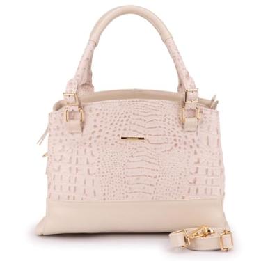 Imagem de Bolsa Feminina Mão Média Transversal Couro Sifra (OFF WHITE)