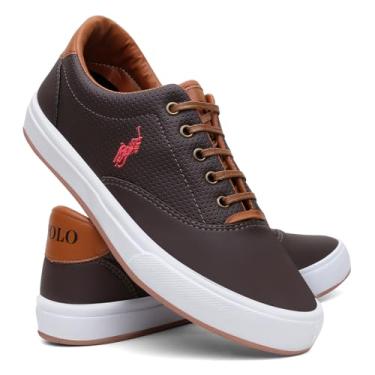 Imagem de Tênis Masculino Sapatênis Polo Way Urbano Casual (Café, BR, Adulto, Numérico, 38)