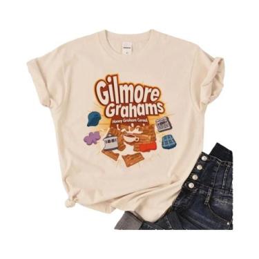 Imagem de Camiseta Feminina De Verão Gilmore Girls Manga Gráfica Harajuku De Man
