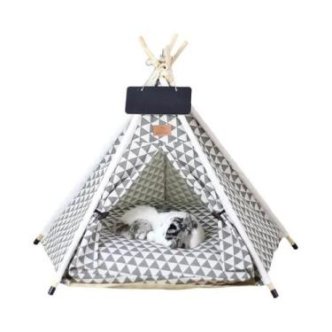 Imagem de Tenda Teepee Portátil Lavável Para Animais De Estimação, Para Gatos E 
