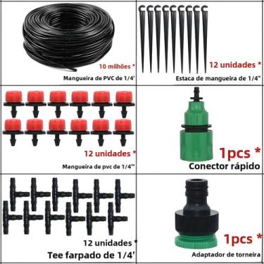Imagem de Sistema de Irrigação por Gotejamento com Bico Ajustável - Rega Automát