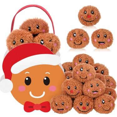 Imagem de Sadnyy Conjunto com 24 bolas de neve divertidas de Natal para crianças em ambientes internos e externos, jogos de Natal para festa em família, rosto de boneco de neve, bolas de neve falsas em um balde