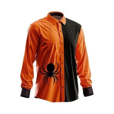 Imagem de Camisa Masculina Amarela De Manga Longa Com Botões Para Festa De Hallo