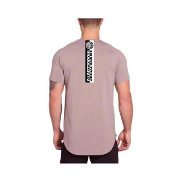 Imagem de Camiseta Masculina Slim Fit De Algodão Respirável Para Academia E Corr