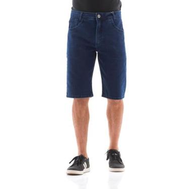 Imagem de Bermuda Jeans Masculina Arauto Confort - Arauto Jeans, Azul médio, 50