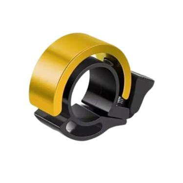 Imagem de Sino de bicicleta de alumínio, buzina de bicicleta mtb, anel de alarme sonoro para segurança, ciclismo, guidão, acessórios de bicicleta(Yellow)