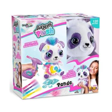 Imagem de Pelúcia Panda para Pintar Airbrush Plush Fun, Branco