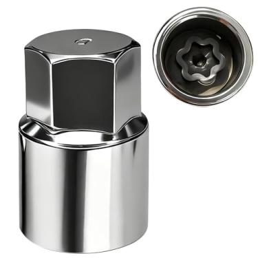 Imagem de FortiyParts Chave de trava de roda tipo D para Toyota e Lexus | Ferramenta profissional de remoção de porcas antifurto | Chave de porca de bloqueio de aço resistente | Instalação e remoção segura da
