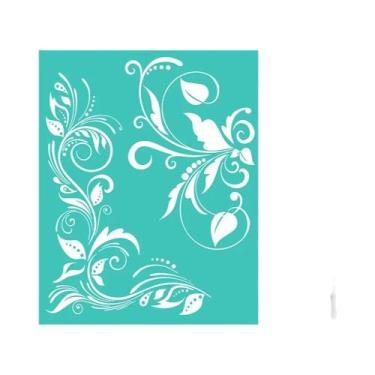 Imagem de Estêncil De Impressão Em Serigrafia Reutilizável De Flores Vintage 8x1