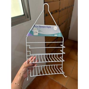 Imagem de Porta Shampoo Duplo para Bahneiro e Box Chuveiro Organizador de Banheiro