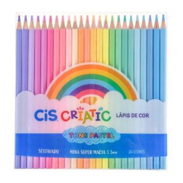 Imagem de Lápis De Cor Criatic Pastel 24 Cores Cis