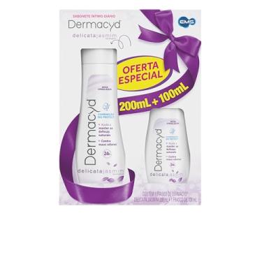Imagem de Kit Dermacyd Delicata Sabonete Íntimo 200 mL + 100 mL – pH Equilibrado, Frescor Jasmim, Higiene Feminina Diária (Kit Econômico) – 300 mL total