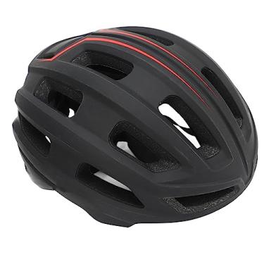 Imagem de Asixxsix Capacete de bicicleta, capacete de bicicleta respirável ajustável de 61 a 65cm, proteção segura para a cabeça, leve de ciclismo para adultos, homens e mulheres (Preta)