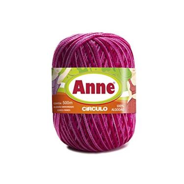 Imagem de Fio Anne 500m Círculo Original Linha Para Crochê Tricô Bordado Mercerizado Novelo Premium (9427# - FLOR)