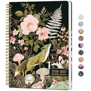 Imagem de Agenda mensal 2026-2027, calendário estético de 2 meses, 24 meses de janeiro de 2026 a dezembro de 2027, agenda mensal de 26 a 27, perfeita para escola, escritório, casa, 17,8 x 25,4 cm - Wildwood Fox