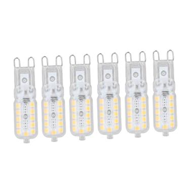 Imagem de Cryfokt Tampa Transparente G9 Lâmpada LED 22LED Rápida Dissipação de Calor 5W para Luzes de Ventilador de Teto de Gabinete 6pcs (Branco Quente 220-240 V)