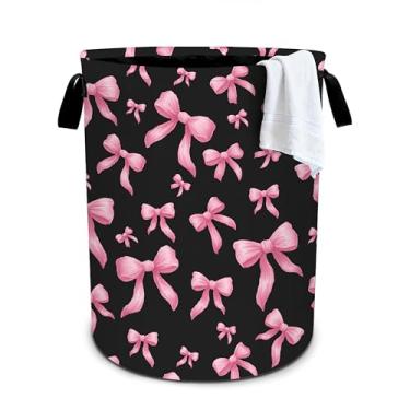Imagem de Cesto de lavanderia Bow Cesto de armazenamento dobrável cesto de roupa organizador de balde de roupas 19,6 x 15,7 polegadas para lavanderia/quarto/banheiro