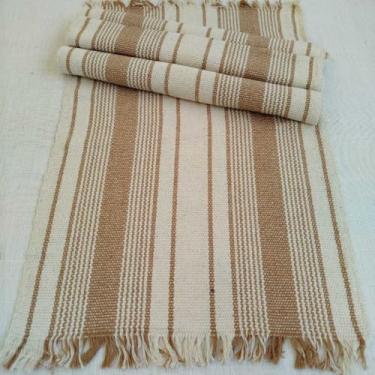 Imagem de Jogo Americano Natal 4 Peças Algodão Artesanal Tear Manual - Mesa Posta Rústica Elegante (caramelo crú)