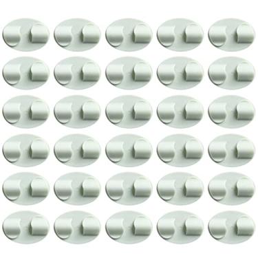 Imagem de 30 peças de Clipes Cabo Organizadores Cabos Autoadesivos Suportes Multipropósito para Gerenciamento Organizar Fios em Casa e Escritório