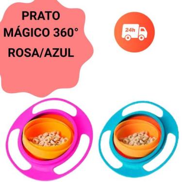 Imagem de Prato Mágico Giratório Bebê Infantil 360 Pratinho Alimentação Não Derr