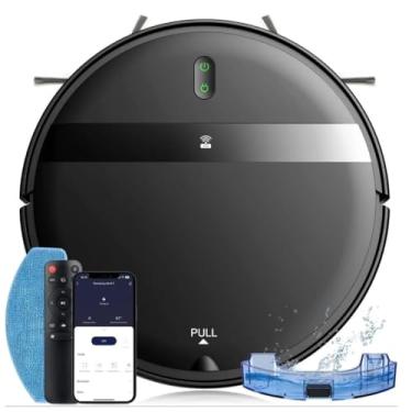 Imagem de Robô Inteligente Aspirador de Pó Automático Limpeza Doméstico Sensores Anti- queda com Controle