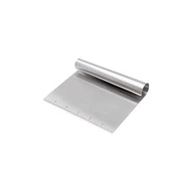 Imagem de Espátula Prática Para Confeitar, Raspar, Cortar, Organizar, Dividir Massas, Com Régua Medidora de 15 cm, Resistente à Temperatura, Produto Leve e de Fácil Manuseio, Material de Inox Durável