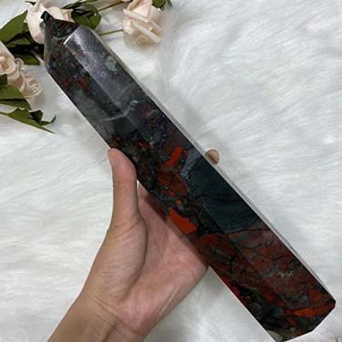 Imagem de Obelisco de cristal natural curado para decoração de quarto de Reiki para casa pedras preciosas de aquário como presente (tamanho: 700-750g)