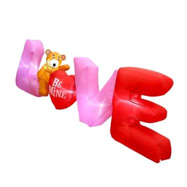 Imagem de Baoblaze Letras infláveis ​​decorativas de 2,74 m de comprimento com tema de Dia dos Namorados, iluminadas por LED, ideais para festas e pedidos de casamento.
