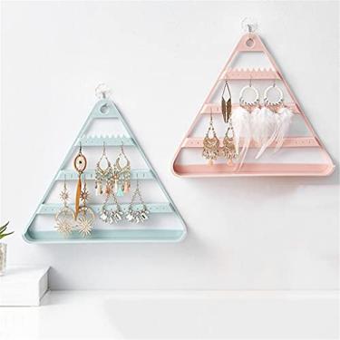 Imagem de HHHJQFAAT 2 peças de brinco criativo expositor de joias rack de armazenamento de brincos pequena caixa de armazenamento de joias colar anel organizador suporte