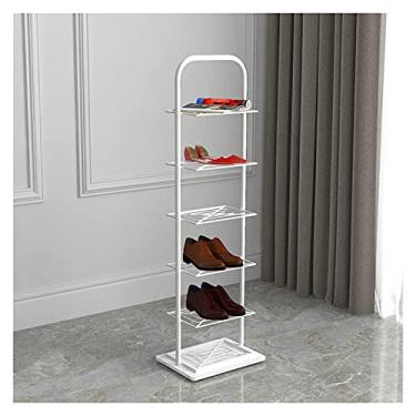 Imagem de Prateleira de sapato leve luxo simples sapateira doméstica dormitório econômico armário de sapatos à prova de poeira porta de montagem pequena sapateira organizador de armazenamento de sapatos (cor: C