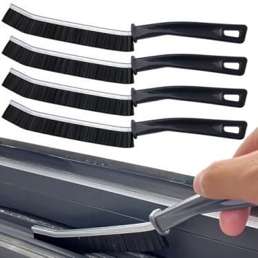 Imagem de 4 Pcs Crevice Cleaning Brush Ferramenta de Limpeza Fendas Multifuncional Nova 2023 Escova Reboco Banheiro Cantos Estreitos Duros Cerdas Nylon para Telhas e