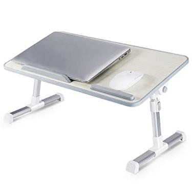 Imagem de Mesa de laptop para cama bandeja de computador ajustável mesa de cama dobrável para laptop, notebook, mesa portátil com ventilador de resfriamento (cor: D, tamanho: sem ventilador) (D com ventilador)
