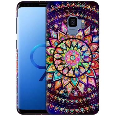 Imagem de GlamCase Capa para Samsung Galaxy S9, Samsung Galaxy S9 - Padrão Galaxy Mandala Pintado a Óleo Impresso Fina e Elegante Bonito Plástico Snap On Capa Protetora para Telefone Traseiro para Samsung S9