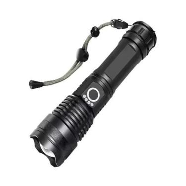 Imagem de Lanterna LED Recarregável De Alta Potência XHP100, Zoomável, USB, Para