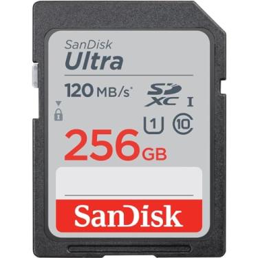 Imagem de SanDisk Cartão de memória Ultra SDXC UHS-I de 256 GB - até 150 MB/s, C10, U1, Full HD, cartão SD - SDSDUNC-256G-GN6IN