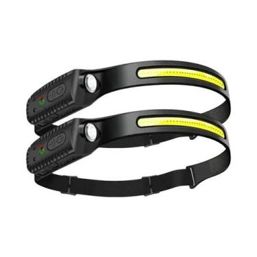 Imagem de Lanterna De Cabeça LED Recarregável Com Bateria De 1200mAh Para Acampa