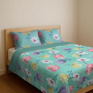 Imagem de Kit Colcha Cobre Leito Casal 3 Peças Dupla Face Matelado - ARTE CAZZA,