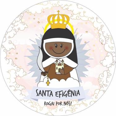 Imagem de Painel de Tecido Sublimado Redondo Santinhos Católicos Nossa Santa Efi