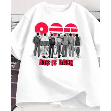 Imagem de Camiseta BTS Is Back Tour 2026 Aesthetic Unissex - Sneko Store, Branco