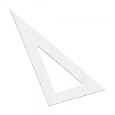 Imagem de Esquadro Arquitetura Engenharia 30/60/90 Profissional 28 Cm - Indústri