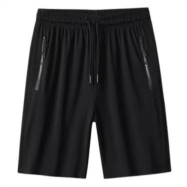 Imagem de Short Masculino Corrida Academia leve com bolsos ziper - - WEBMS, Pret
