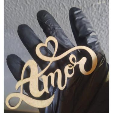 Imagem de 10 uni Aplique Apliques Amor MDF 3mm - Loja Béle